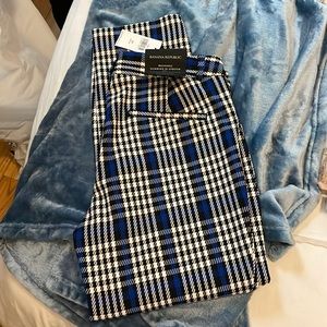 Plaid banana republic Sloan pants never worn